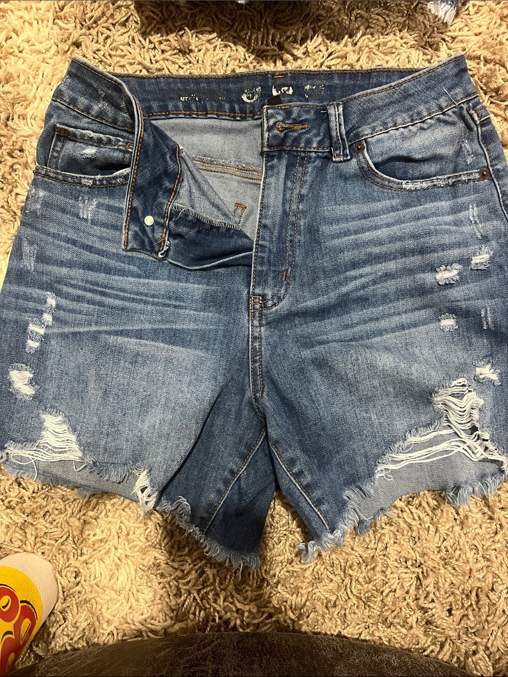 Rewash Distressed Blue Jean Cutoff Shorts
